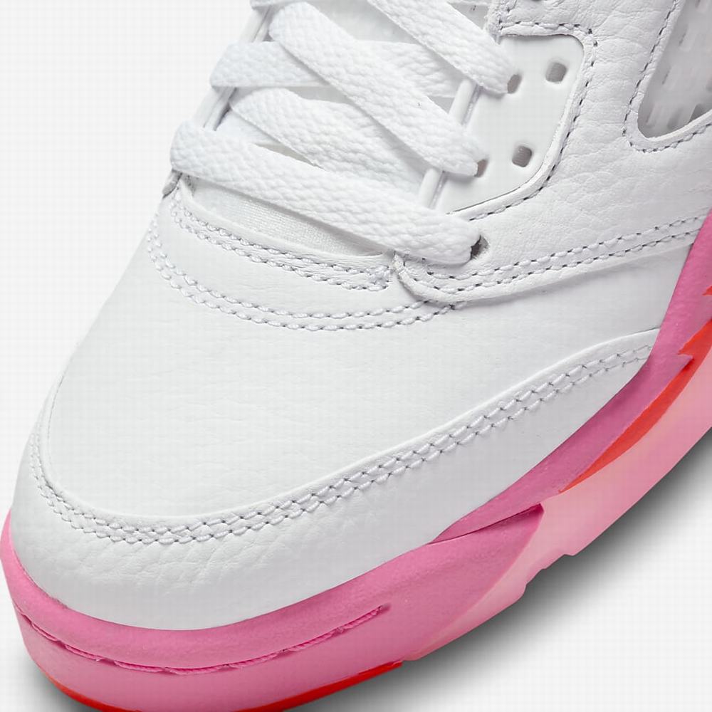 Nike Jordan 5 Retro Gyerek Utcai Cipő Fehér Narancssárga Rózsaszín | NI9427-X09