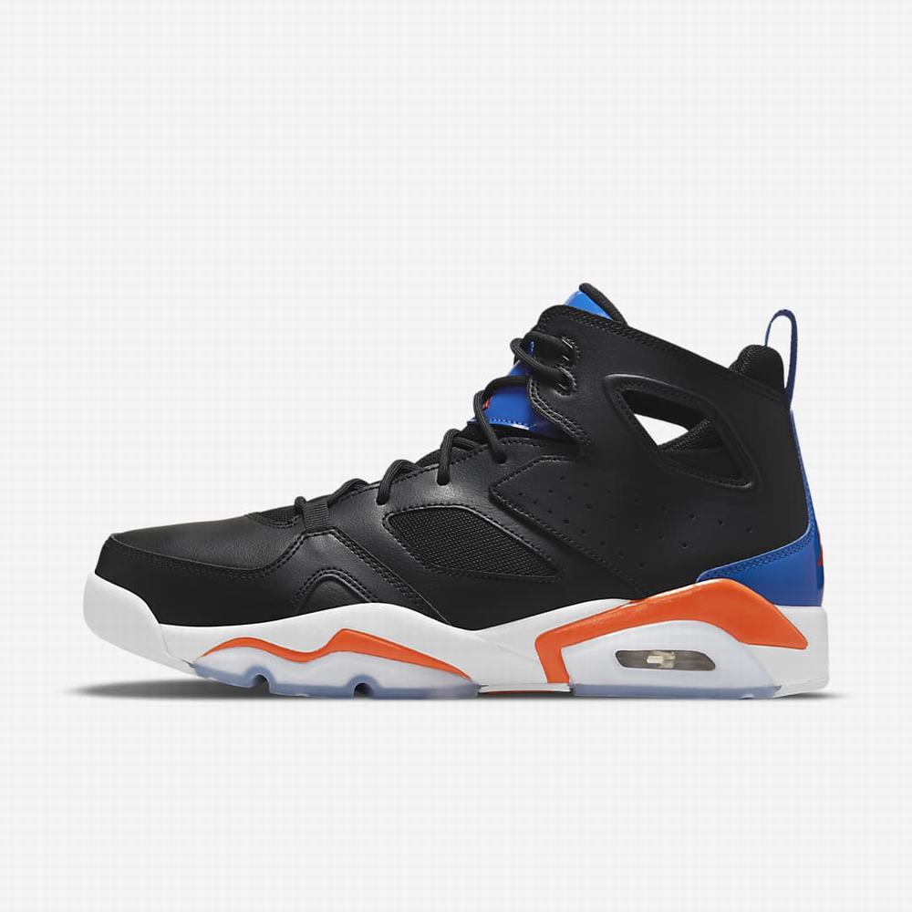 Nike Jordan Flight Club \'91 Férfi Jordan Cipő Fekete Királykék Fehér Narancssárga | NI4617-Y09