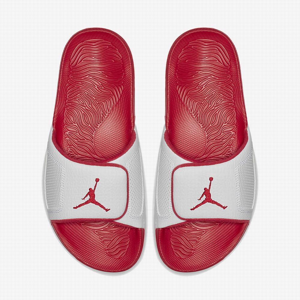 Nike Jordan Hydro III Retro Férfi Papucs Fehér Piros Szürke Piros | NI1798-X36