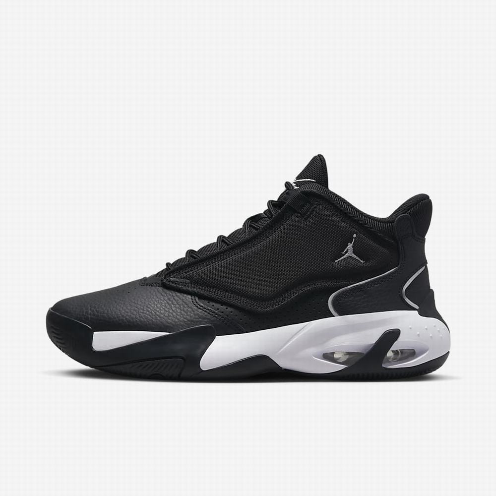Nike Jordan Max Aura 4 Férfi Jordan Cipő Fekete Fehér Metal Titán | NI9761-D27