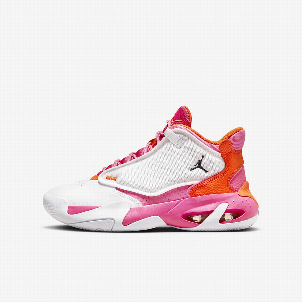 Nike Jordan Max Aura 4 Gyerek Jordan Cipő Fehér Narancssárga Rózsaszín | NI6023-G61