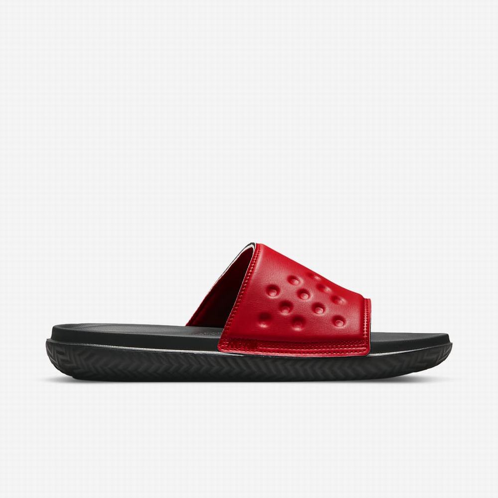 Nike Jordan Play Férfi Papucs Piros Fehér Piros Fekete | NI8154-Z81