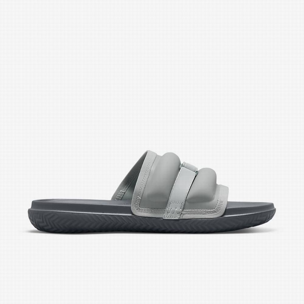 Nike Jordan Super Play Férfi Papucs Titán Szürke Zöld | NI7495-J34