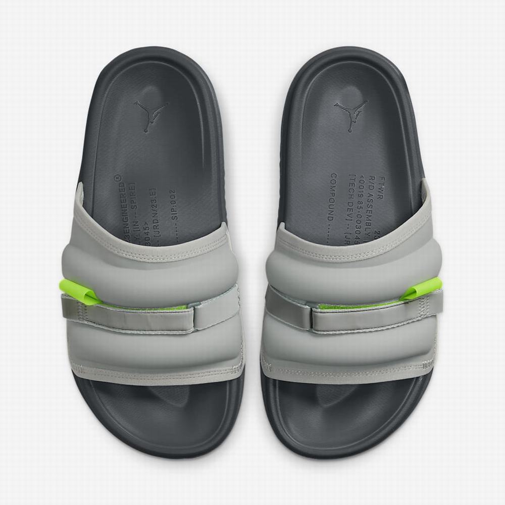 Nike Jordan Super Play Férfi Papucs Titán Szürke Zöld | NI7495-J34