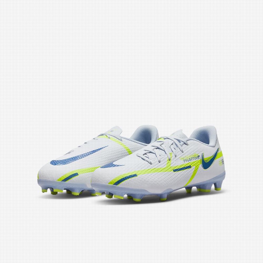 Nike Jr. Phantom GT2 Academy MG Multi-Ground Gyerek Focicipő Szürke Sötétkék | NI6743-Q18