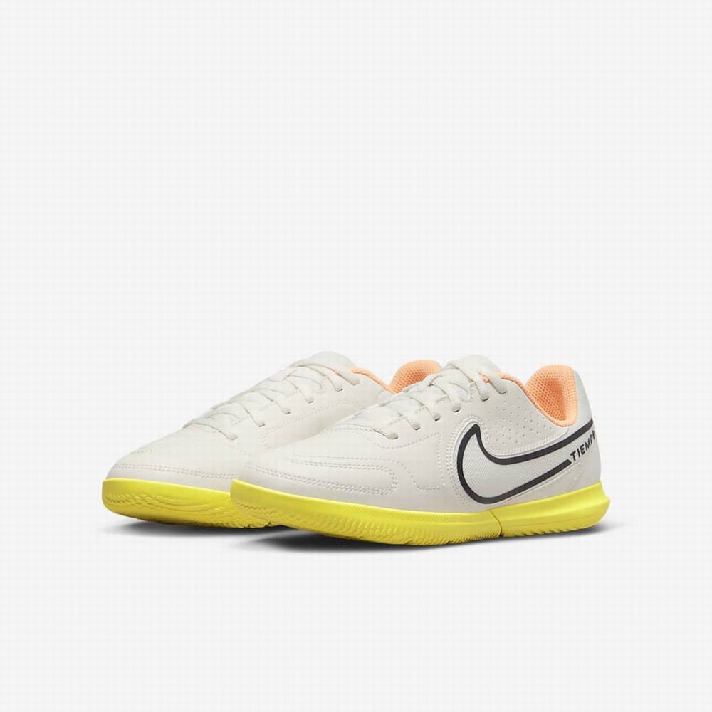 Nike Jr. Tiempo Legend 9 Club IC Gyerek Focicipő Bézs Narancssárga Sárga | NI6025-T70