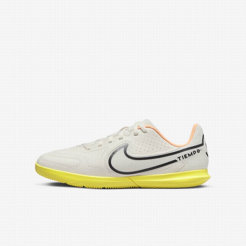 Nike Jr. Tiempo Legend 9 Club IC Gyerek Focicipő Bézs Narancssárga Sárga | NI6025-T70