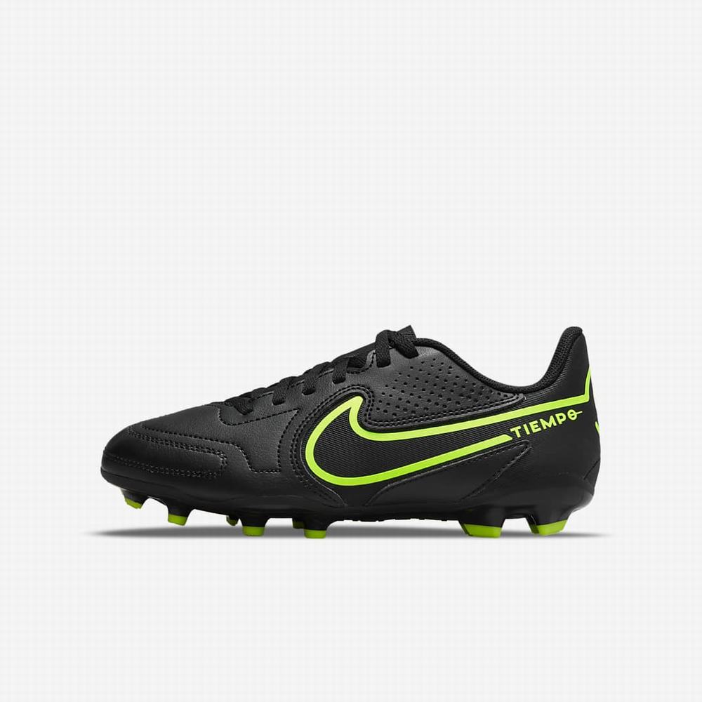 Nike Jr. Tiempo Legend 9 Club MG Multi-Ground Gyerek Focicipő Fekete | NI2370-D80