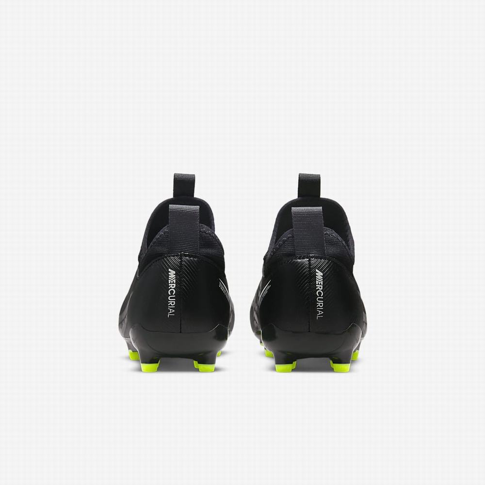 Nike Jr. Zoom Mercurial Vapor 15 Academy MG Multi-Ground Gyerek Focicipő Fekete Fehér Sötétszürke | NI2780-D62