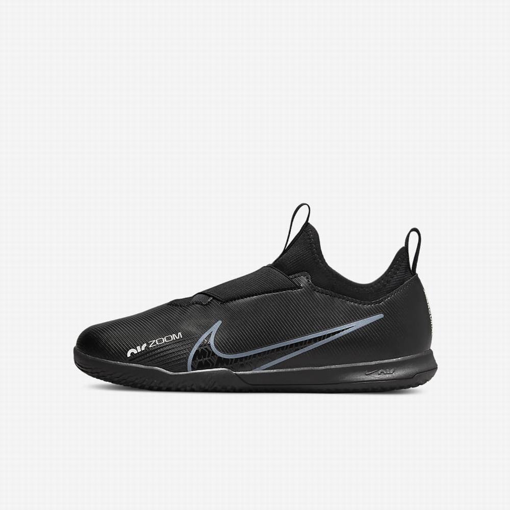 Nike Jr. Zoom Mercurial Vapor 15 Academy IC Gyerek Focicipő Fekete Fehér Sötétszürke | NI6820-A09