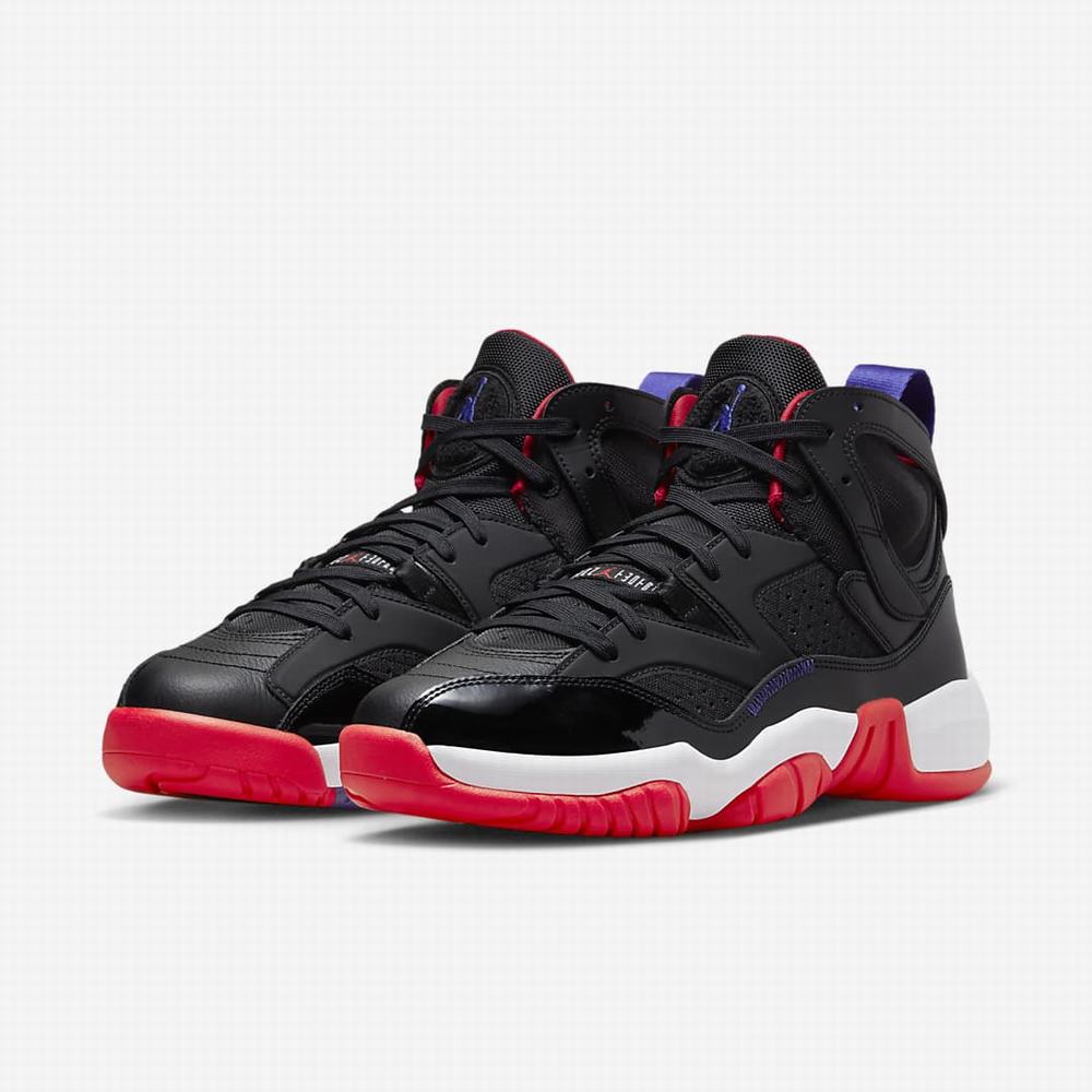 Nike Jumpman Two Trey Férfi Jordan Cipő Fekete Sötétfehér Piros | NI5839-M79
