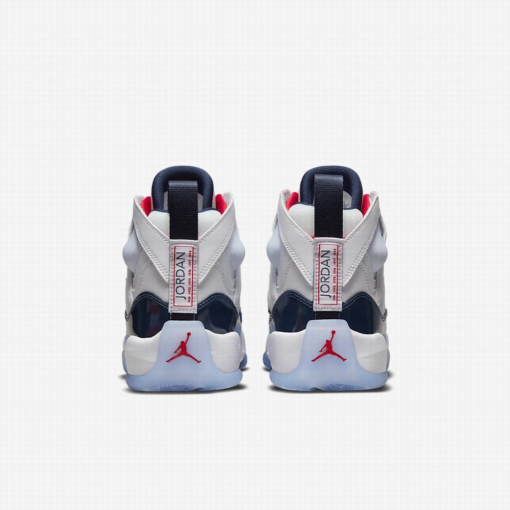 Nike Jumpman Two Trey Gyerek Utcai Cipő Fehér Piros Sötétkék | NI4507-T30