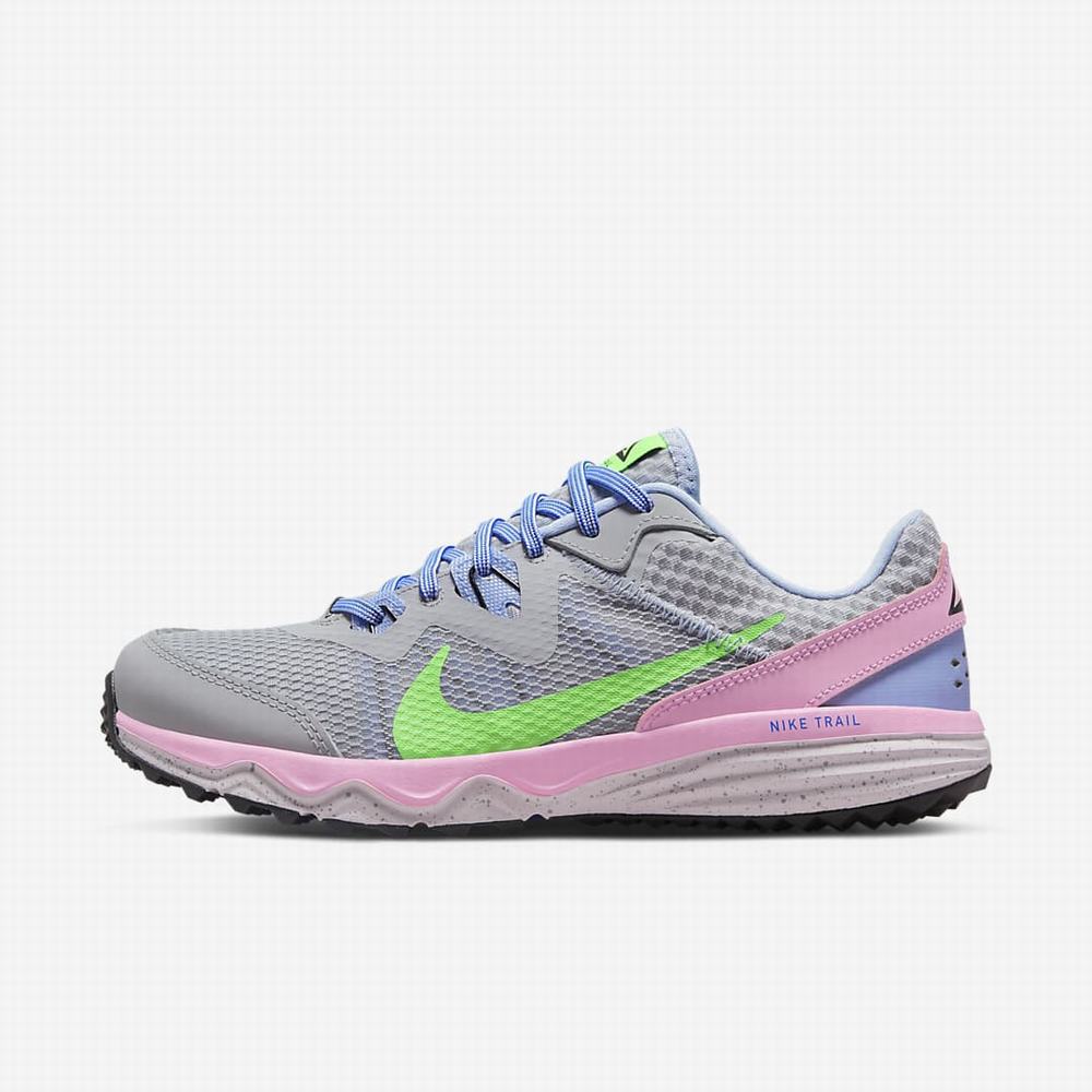 Nike Juniper Trail Női Futócipő Szürke Rózsaszín Zöld | NI7869-K76