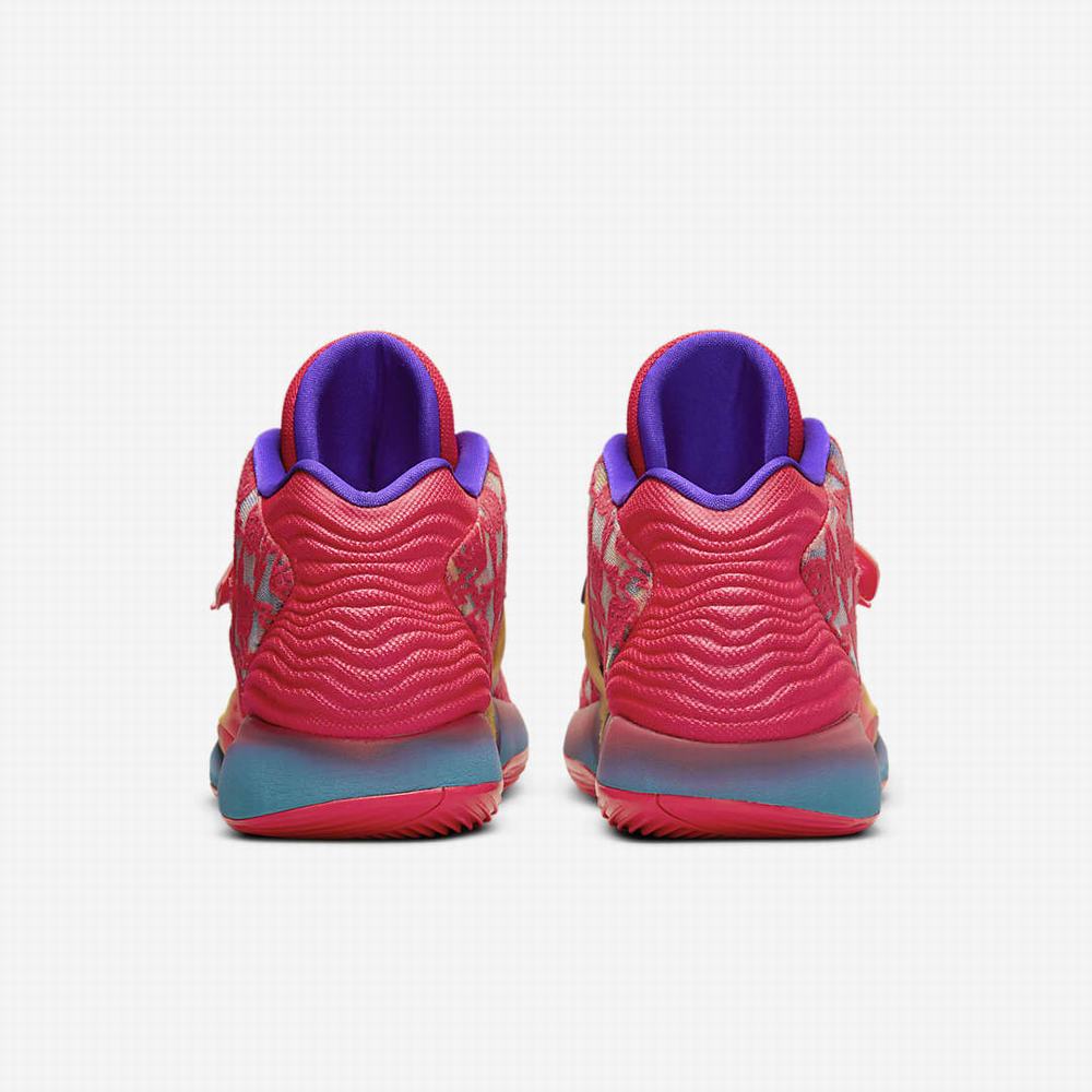 Nike KD14 Férfi Kosárlabda Cipő Piros Sárga Lila Zöld | NI2489-A61