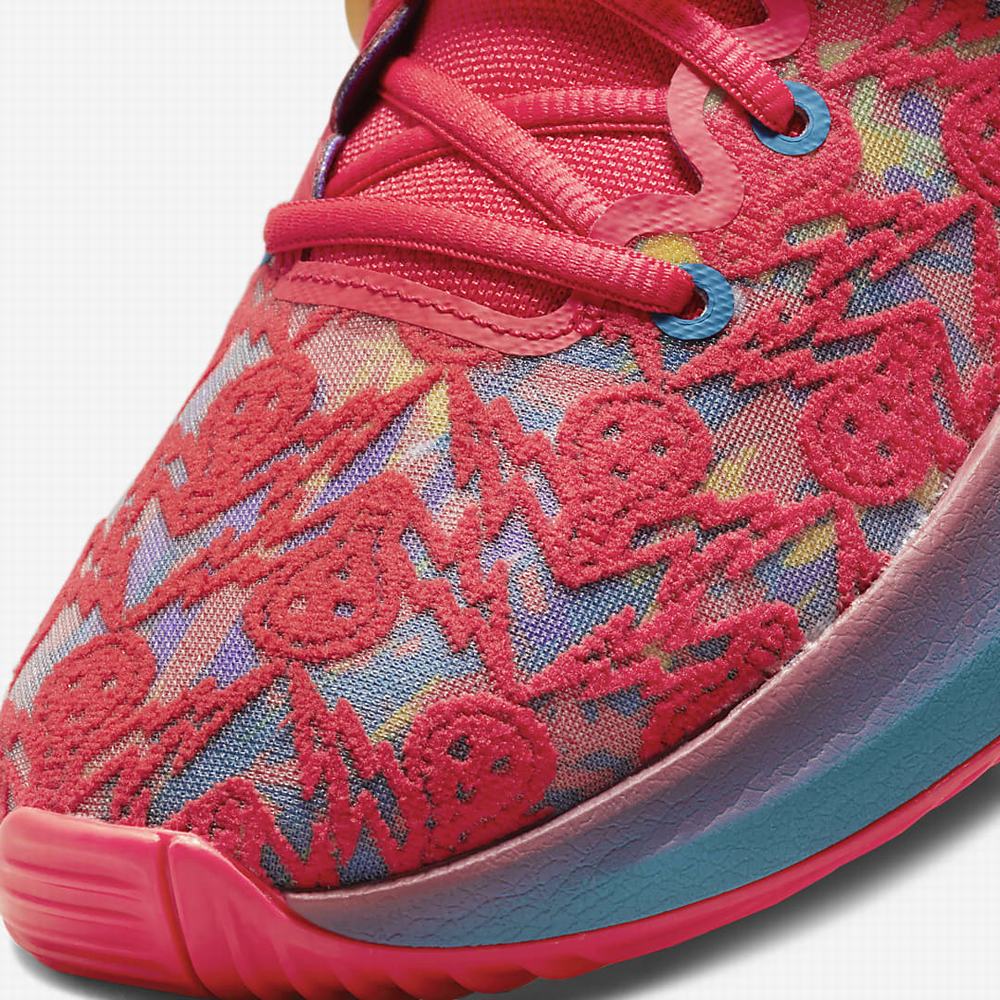 Nike KD14 Férfi Kosárlabda Cipő Piros Sárga Lila Zöld | NI2489-A61