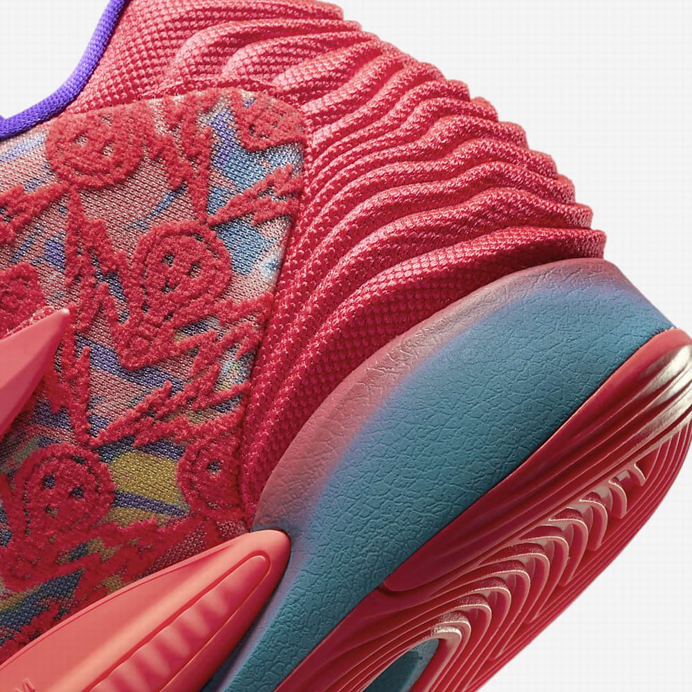 Nike KD14 Férfi Kosárlabda Cipő Piros Sárga Lila Zöld | NI2489-A61