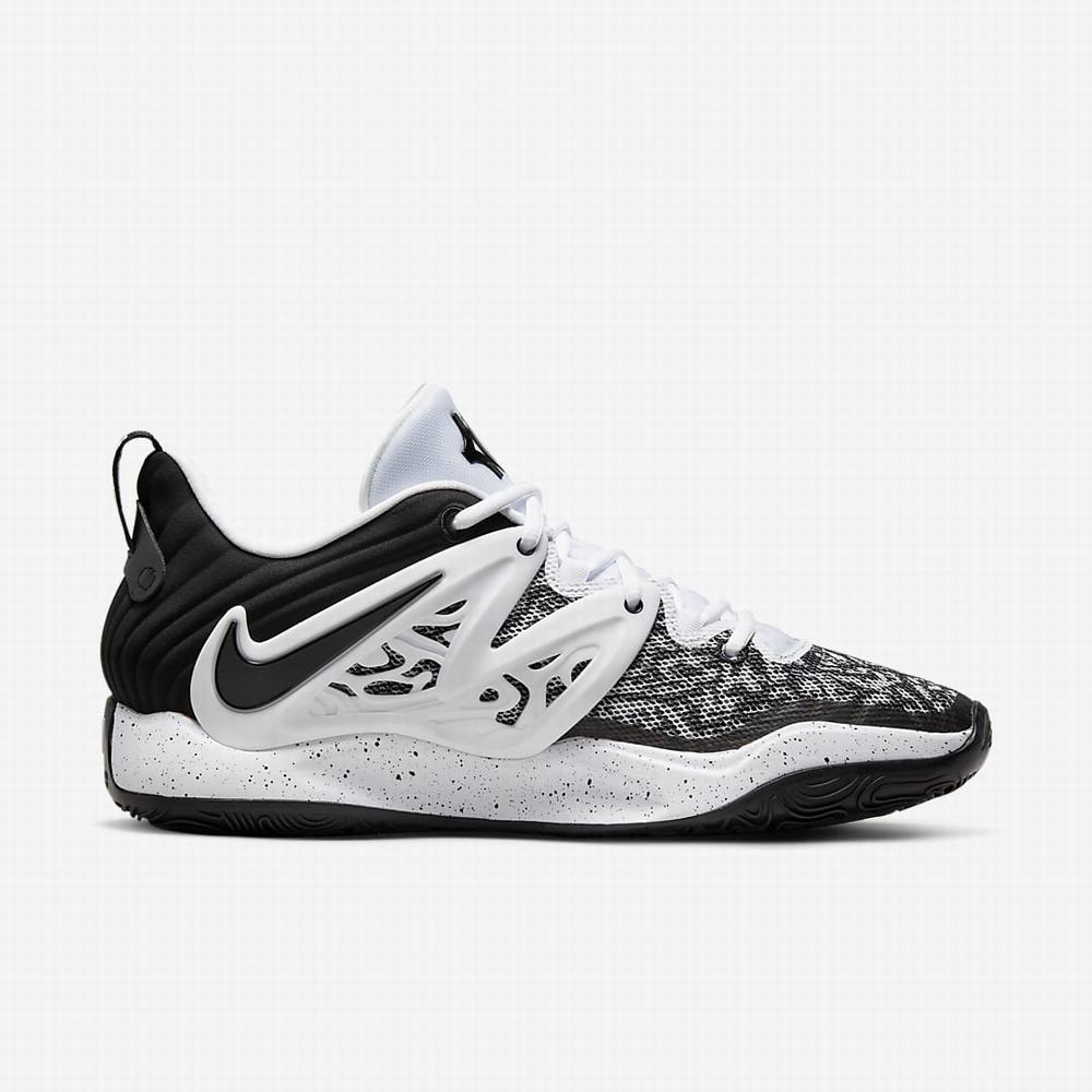Nike KD15 (Team) Női Kosárlabda Cipő Fehér Fekete | NI2549-D59