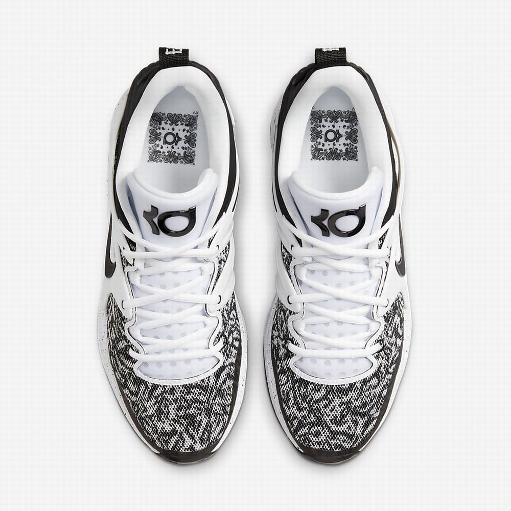 Nike KD15 (Team) Női Kosárlabda Cipő Fehér Fekete | NI2549-D59