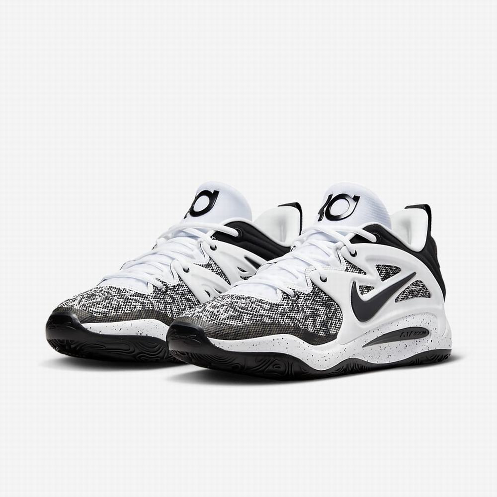 Nike KD15 (Team) Női Kosárlabda Cipő Fehér Fekete | NI2549-D59
