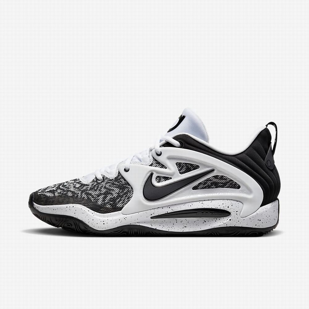 Nike KD15 (Team) Női Kosárlabda Cipő Fehér Fekete | NI2549-D59