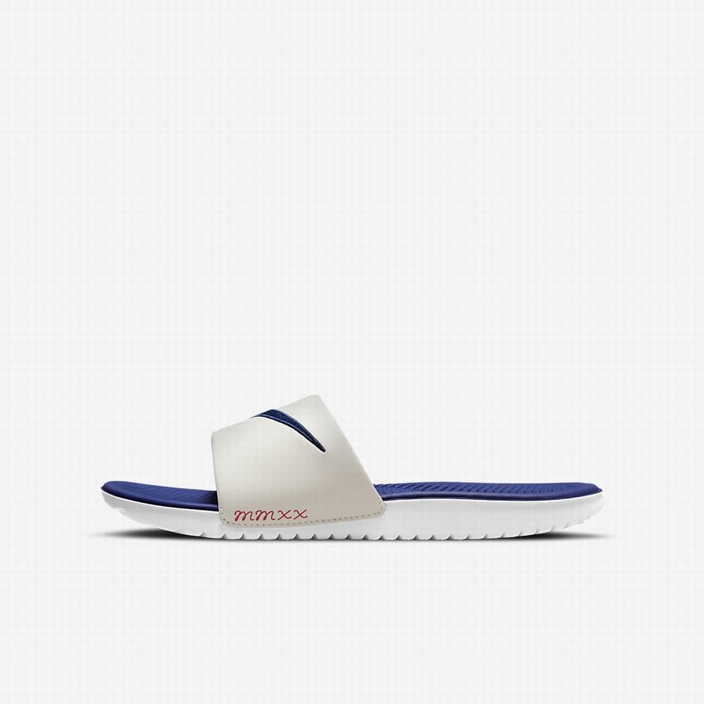 Nike Kawa Gyerek Papucs Bézs Fehér Piros Kék | NI7329-Z93