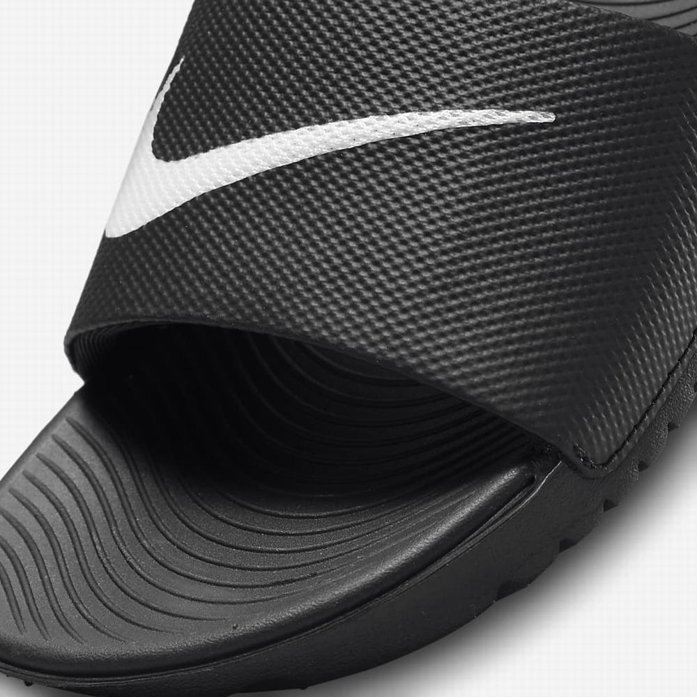 Nike Kawa Gyerek Papucs Fekete Fehér | NI5078-Q63