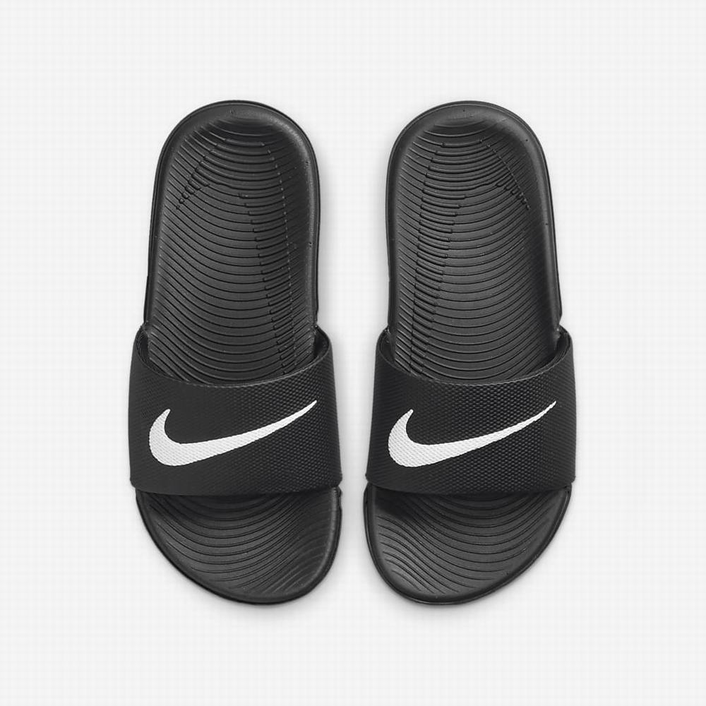 Nike Kawa Gyerek Papucs Fekete Fehér | NI7283-L67