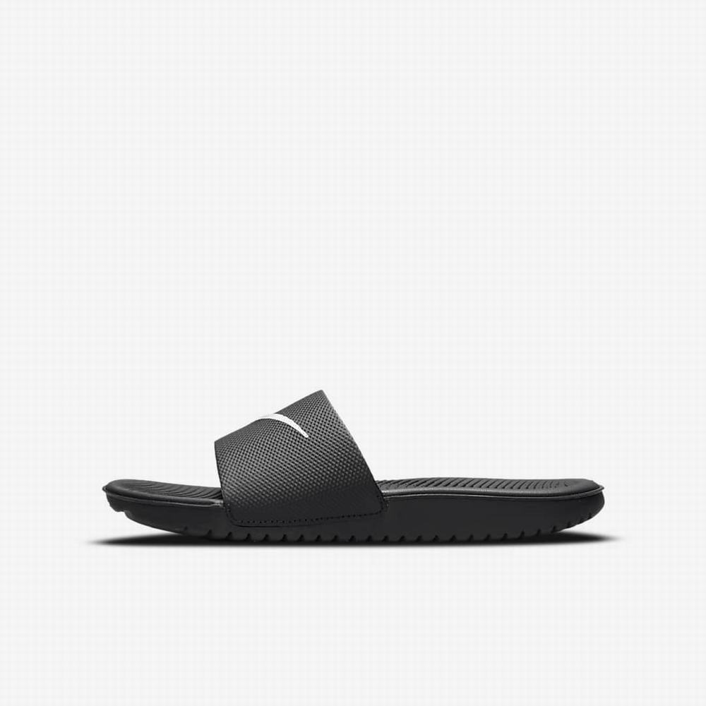 Nike Kawa Gyerek Papucs Fekete Fehér | NI7283-L67