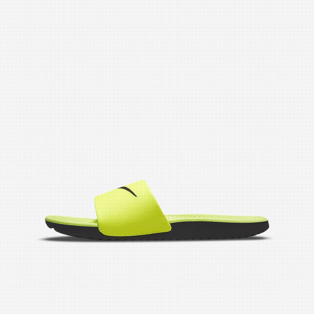 Nike Kawa Gyerek Papucs Zöld Fekete | NI9150-R57