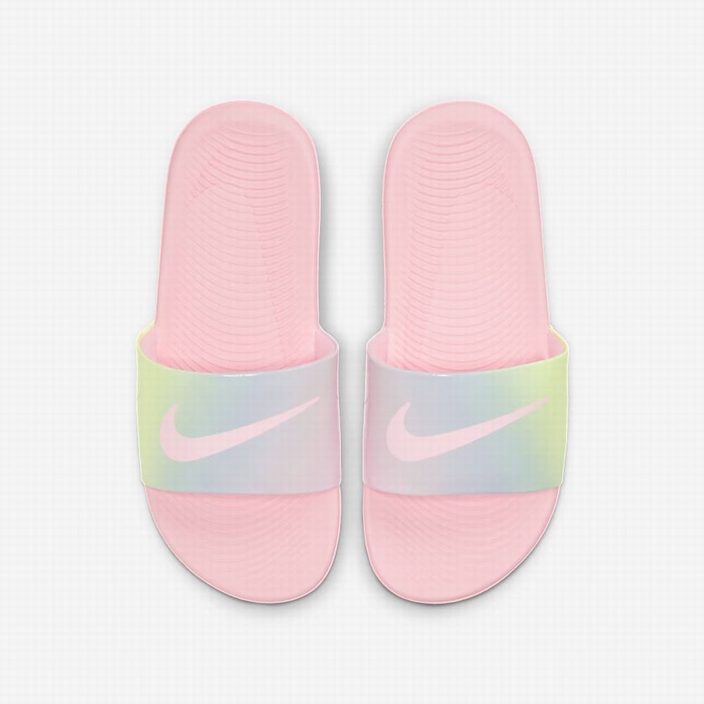 Nike Kawa SE2 Gyerek Papucs Világos Kék Világos Zöld | NI1289-Q48