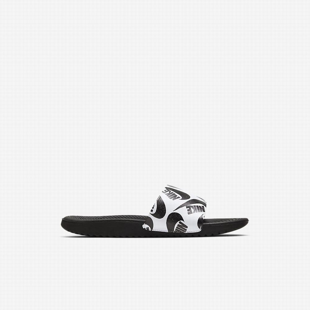 Nike Kawa SE JDI Gyerek Papucs Fehér Fekete | NI3726-F17