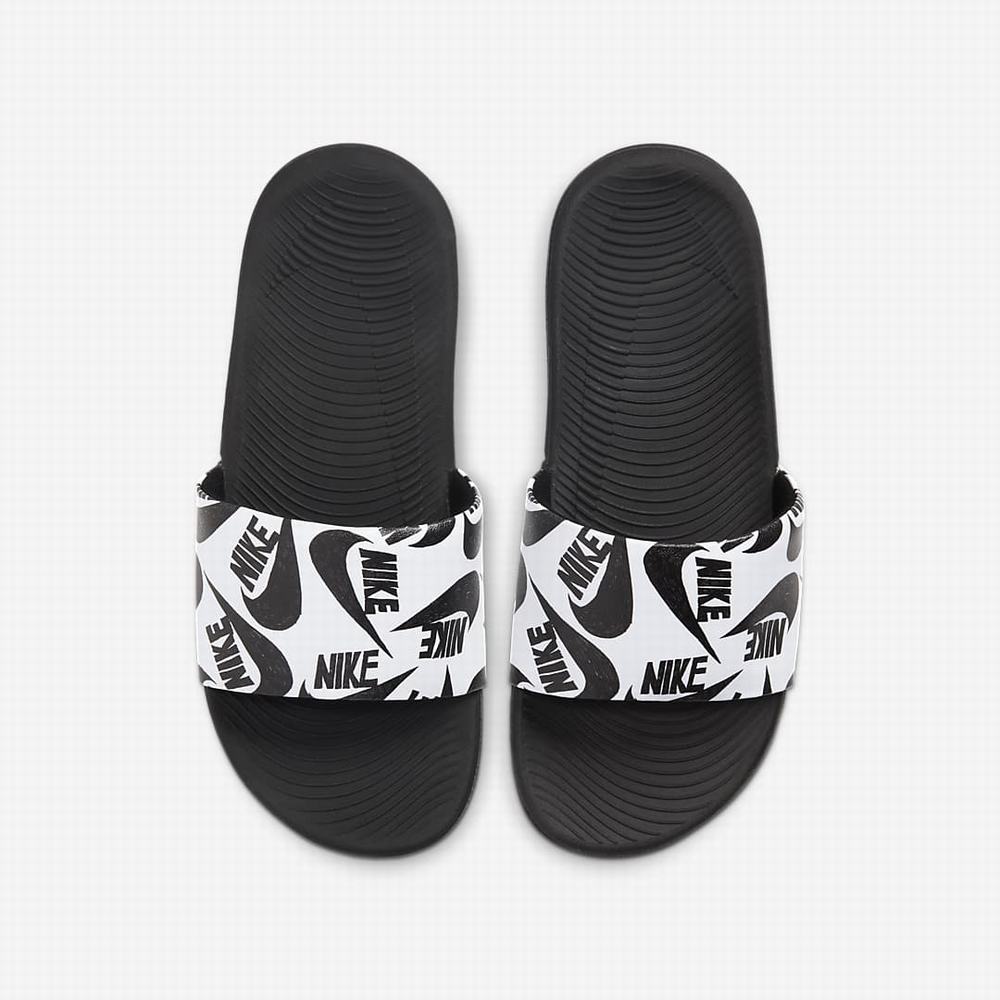 Nike Kawa SE JDI Gyerek Papucs Fehér Fekete | NI3726-F17