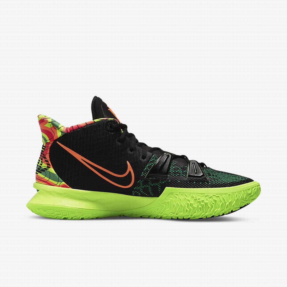 Nike Kyrie 7 Női Kosárlabda Cipő Fekete Zöld Világos Piros Narancssárga | NI3720-W57