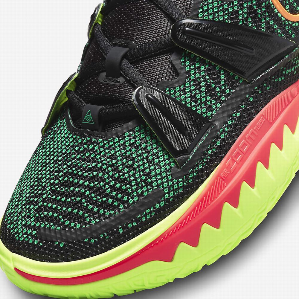 Nike Kyrie 7 Női Kosárlabda Cipő Fekete Zöld Világos Piros Narancssárga | NI3720-W57