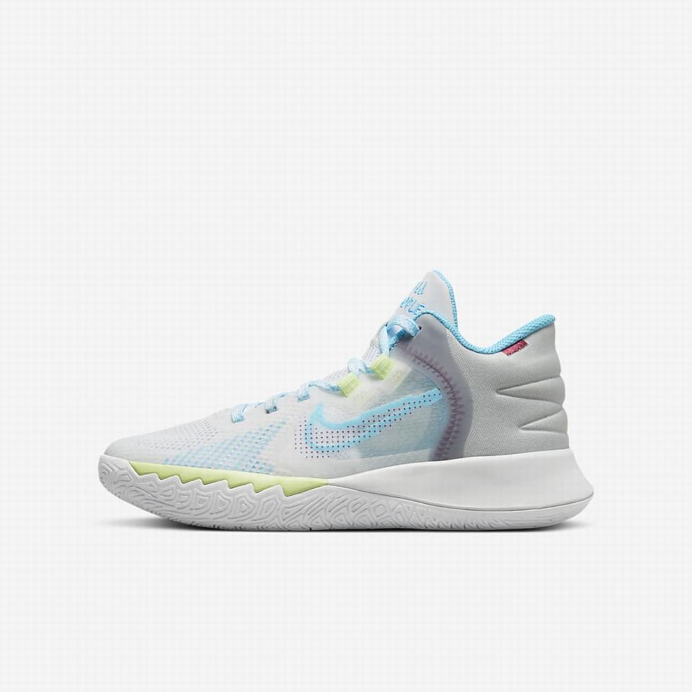 Nike Kyrie Flytrap 5 Gyerek Kosárlabda Cipő Fehér Szürke Kék | NI4063-X40