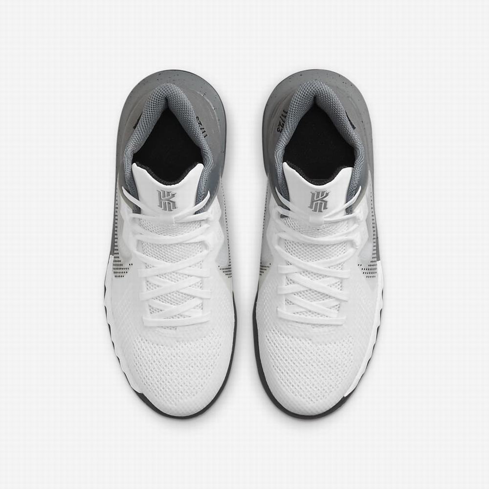 Nike Kyrie Flytrap 5 Gyerek Kosárlabda Cipő Fehér Szürke Fekete | NI5234-C38