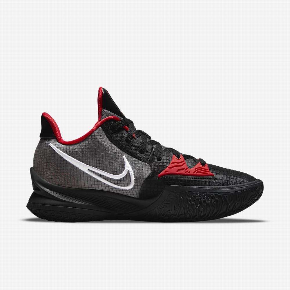Nike Kyrie Low 4 Férfi Kosárlabda Cipő Fekete Fehér Piros | NI1893-C80
