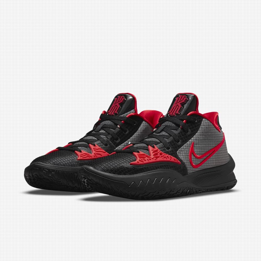 Nike Kyrie Low 4 Férfi Kosárlabda Cipő Fekete Fehér Piros | NI1893-C80