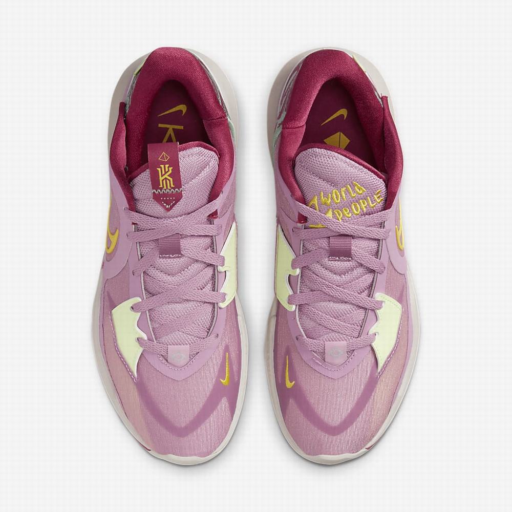 Nike Kyrie Low 5 Férfi Kosárlabda Cipő Lila Zöld Sárga | NI8632-Q23