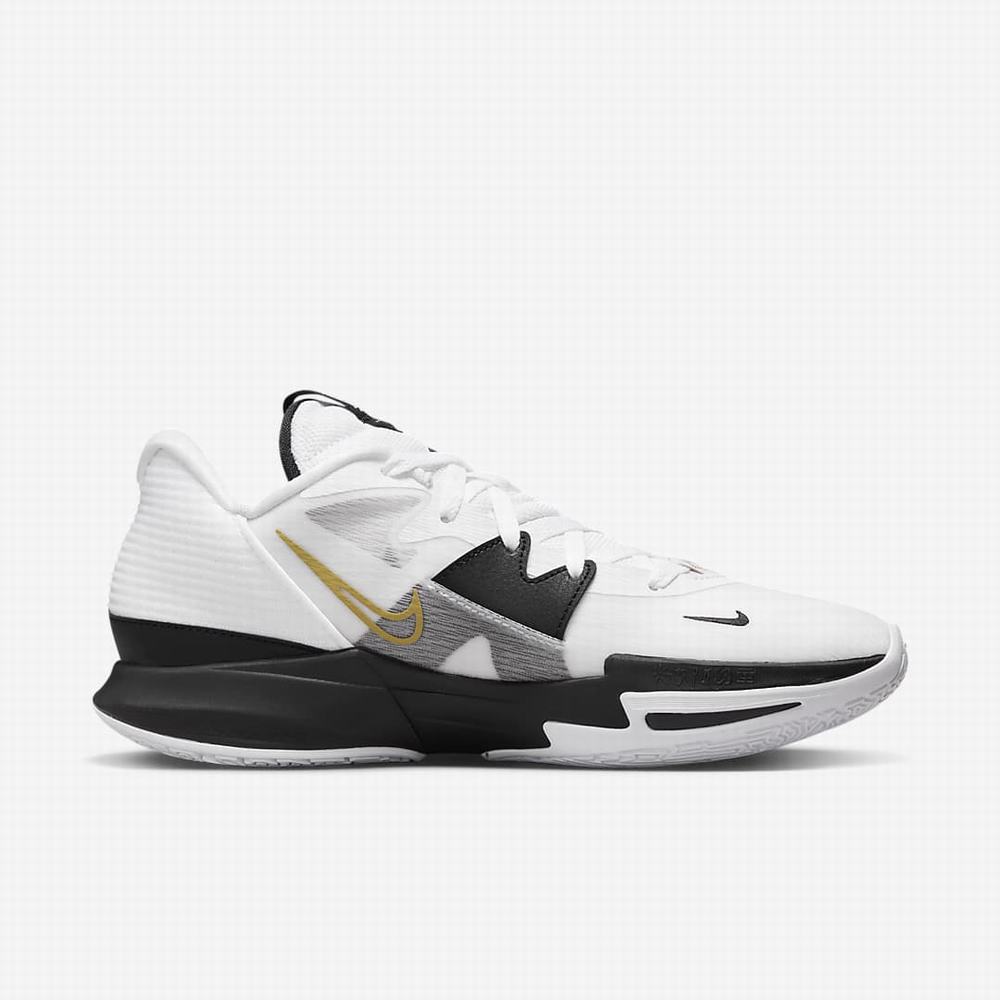 Nike Kyrie Low 5 Női Kosárlabda Cipő Fehér Fekete Metal Arany | NI6493-K17