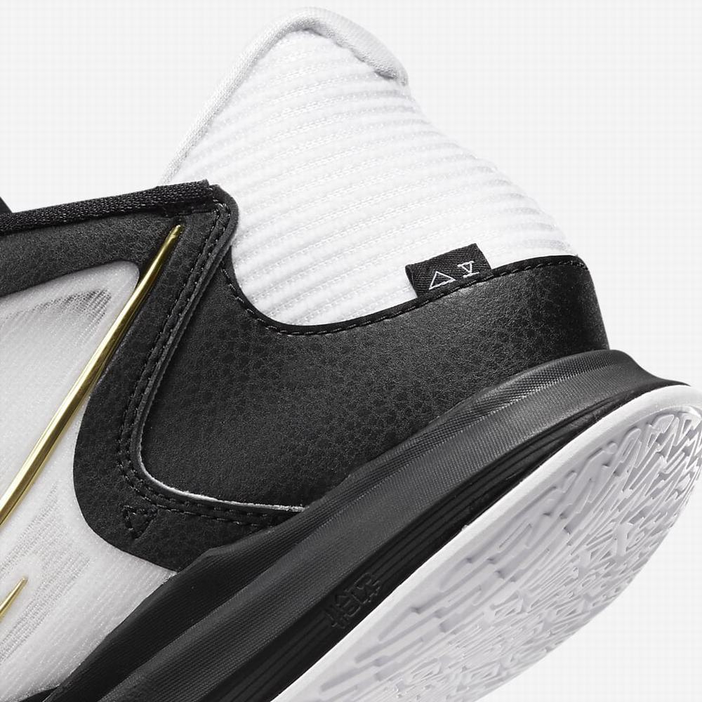 Nike Kyrie Low 5 Női Kosárlabda Cipő Fehér Fekete Metal Arany | NI6493-K17