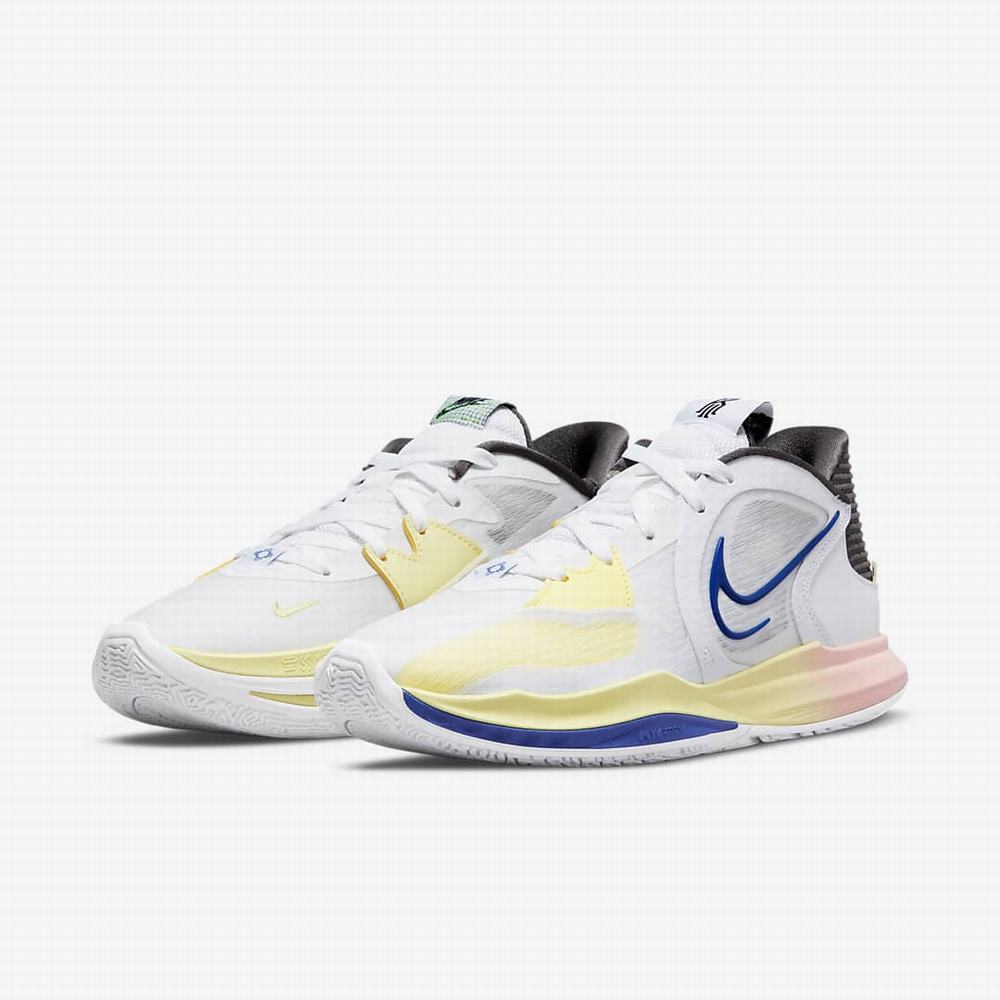 Nike Kyrie Low 5 Női Kosárlabda Cipő Fehér Szürke Királykék | NI6917-Q35