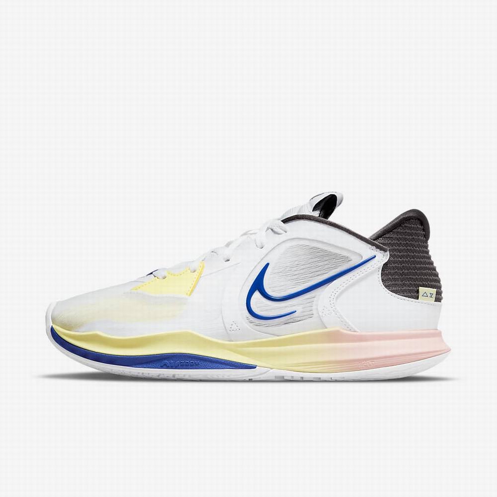 Nike Kyrie Low 5 Női Kosárlabda Cipő Fehér Szürke Királykék | NI6917-Q35