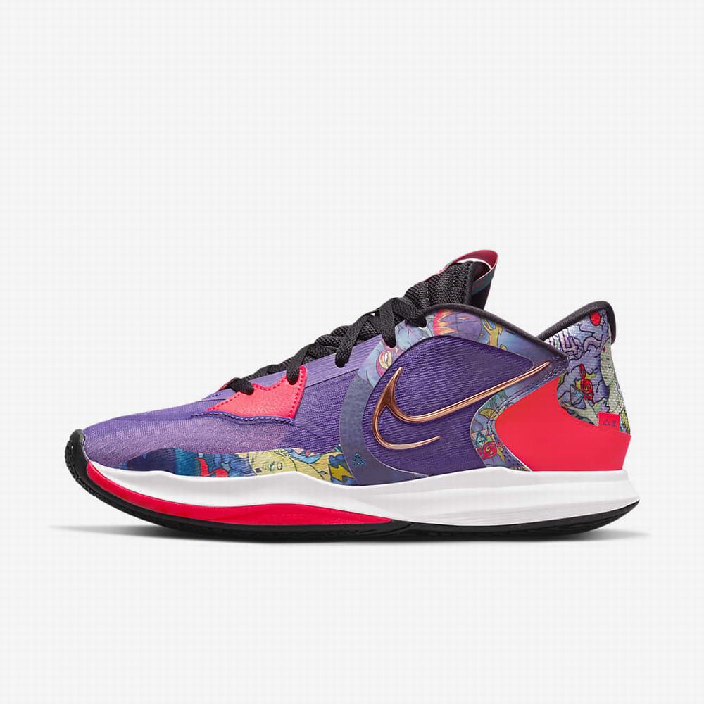 Nike Kyrie Low 5 Női Kosárlabda Cipő Fekete Lila Világos Piros Metal Arany | NI6798-G02