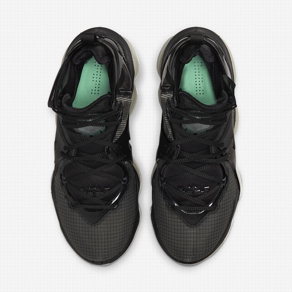 Nike LeBron 19 Férfi Kosárlabda Cipő Fekete Sötétszürke Zöld | NI2670-B19