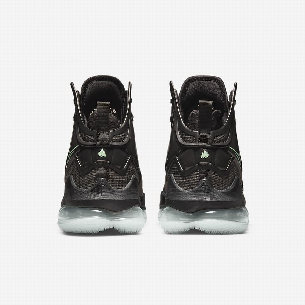 Nike LeBron 19 Férfi Kosárlabda Cipő Fekete Sötétszürke Zöld | NI2670-B19