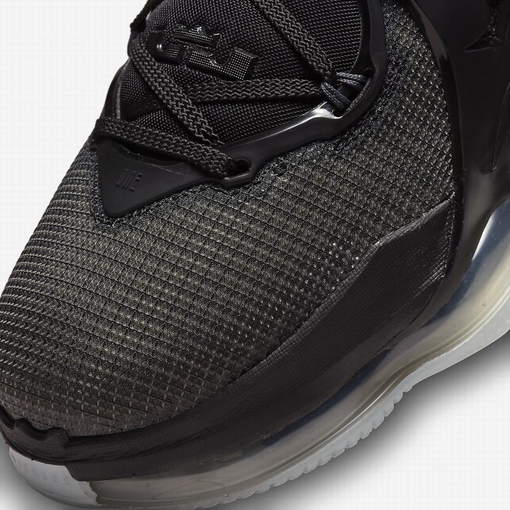 Nike LeBron 19 Férfi Kosárlabda Cipő Fekete Sötétszürke Zöld | NI2670-B19
