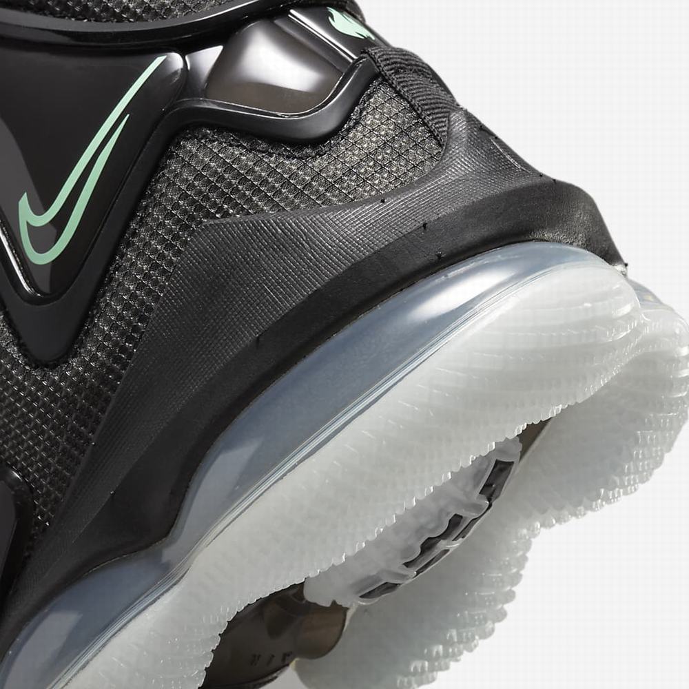 Nike LeBron 19 Férfi Kosárlabda Cipő Fekete Sötétszürke Zöld | NI2670-B19