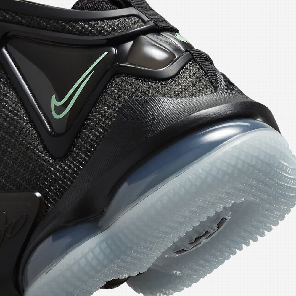 Nike LeBron 19 Gyerek Kosárlabda Cipő Fekete Sötétszürke Fekete | NI4723-A57
