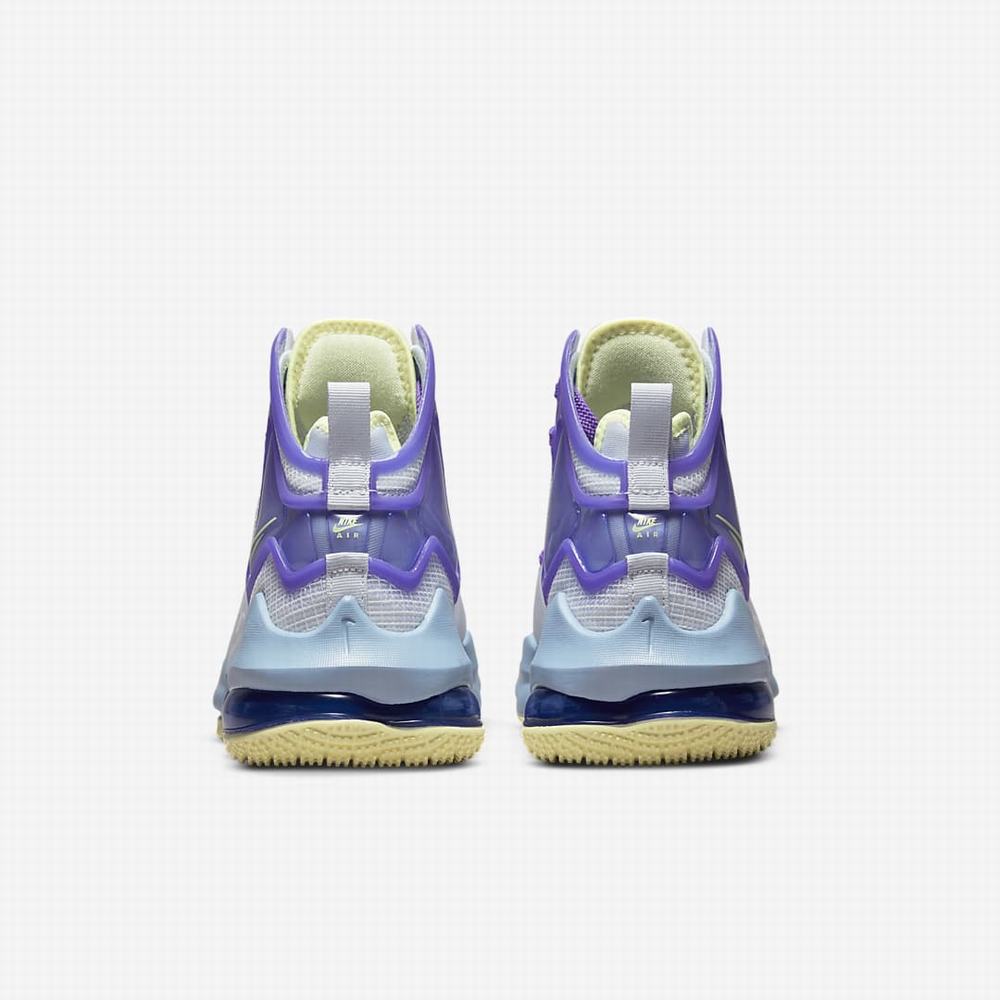 Nike LeBron 19 Gyerek Kosárlabda Cipő Kék Lila | NI1762-M10